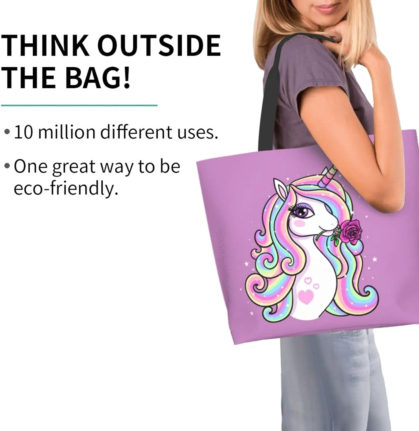 Famame Canvas Tote Bag Large Women Casual Shoulder Bag Handbag Reusable Multipurpose Shopping Grocery Bag For Outdoors…