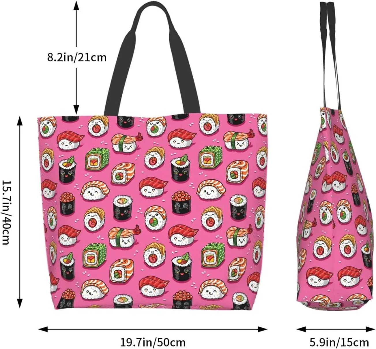 Famame Canvas Tote Bag Large Women Casual Shoulder Bag Handbag Reusable Multipurpose Shopping Grocery Bag For Outdoors…
