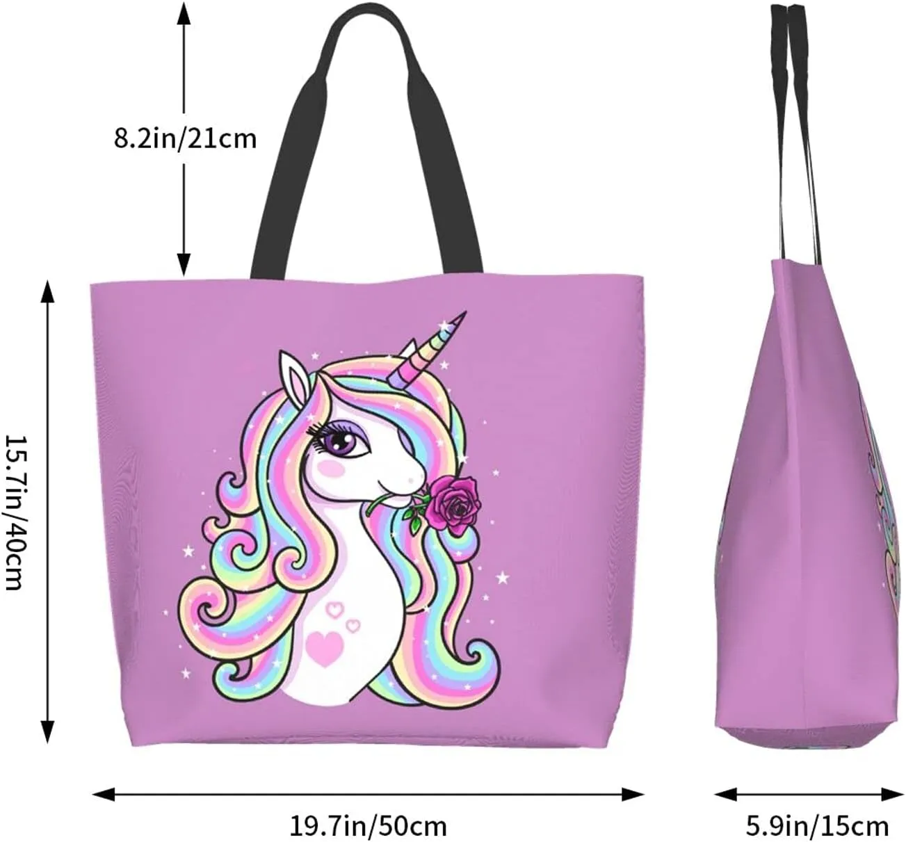 Famame Canvas Tote Bag Large Women Casual Shoulder Bag Handbag Reusable Multipurpose Shopping Grocery Bag For Outdoors…
