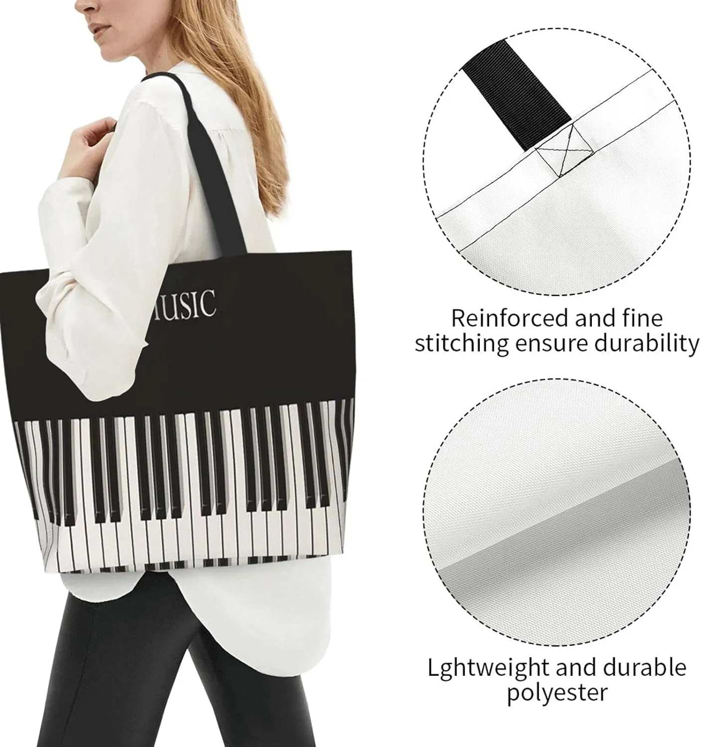Famame Canvas Tote Bag Large Women Casual Shoulder Bag Handbag Reusable Multipurpose Shopping Grocery Bag For Outdoors…