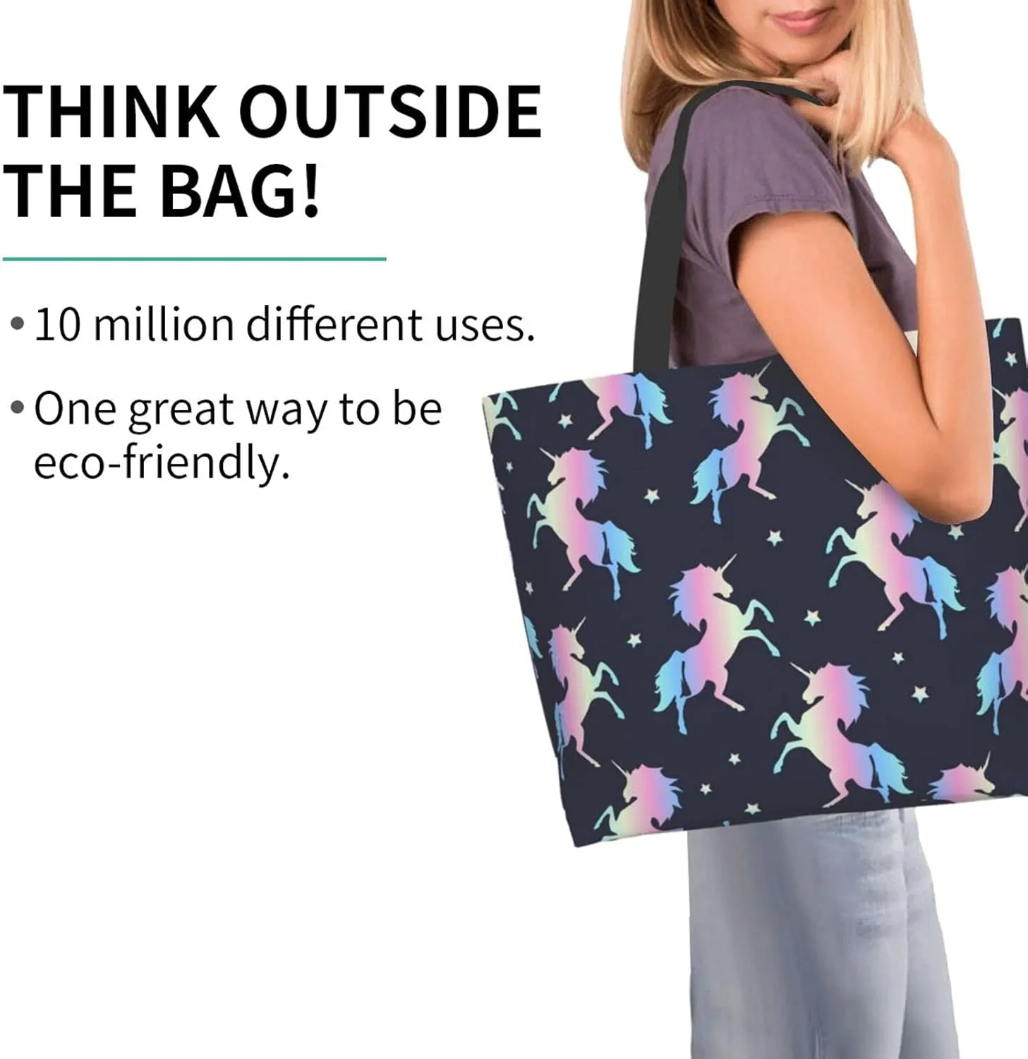 Famame Canvas Tote Bag Large Women Casual Shoulder Bag Handbag Reusable Multipurpose Shopping Grocery Bag For Outdoors…