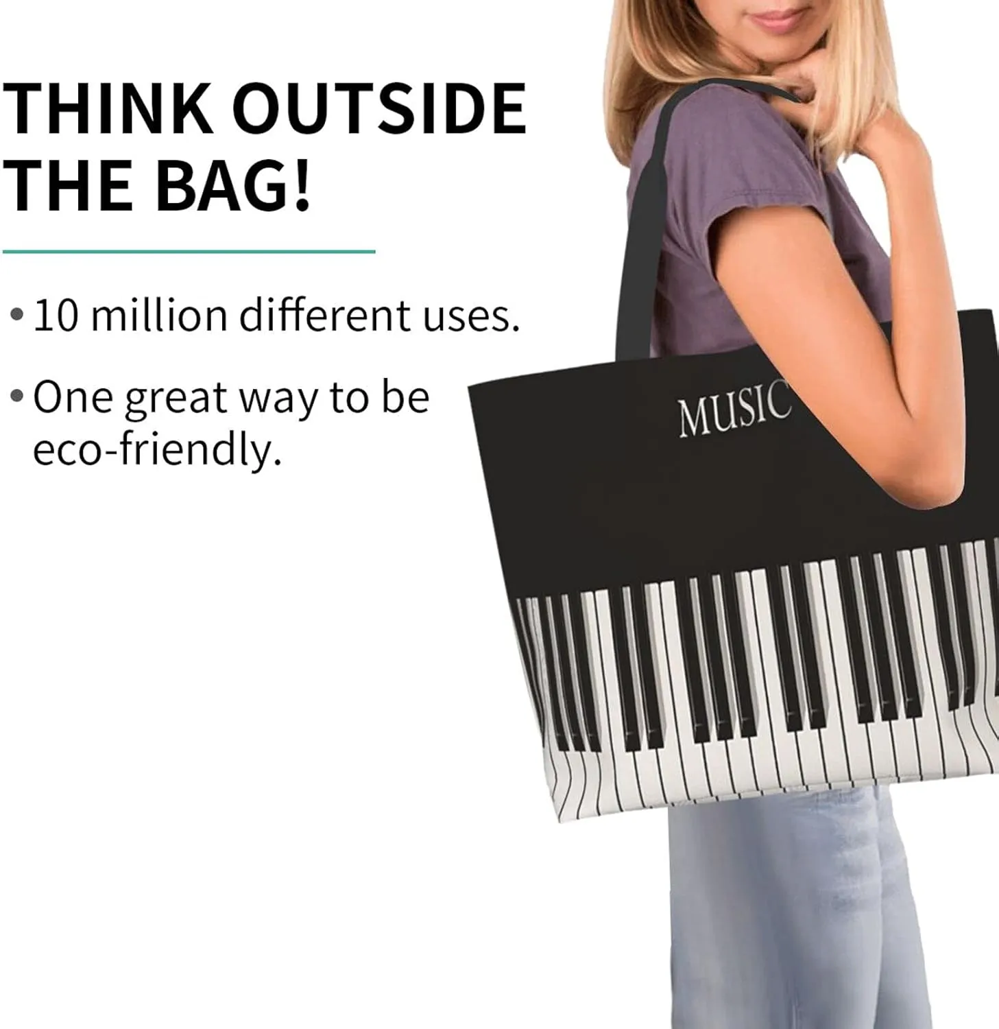 Famame Canvas Tote Bag Large Women Casual Shoulder Bag Handbag Reusable Multipurpose Shopping Grocery Bag For Outdoors…