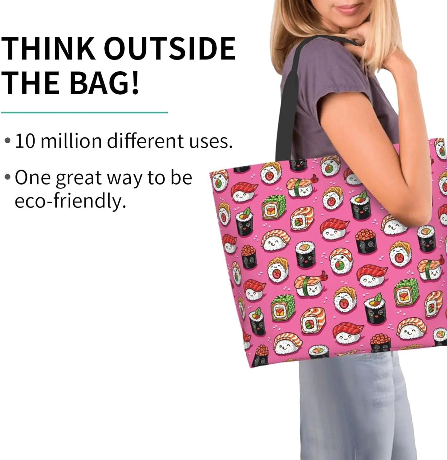 Famame Canvas Tote Bag Large Women Casual Shoulder Bag Handbag Reusable Multipurpose Shopping Grocery Bag For Outdoors…