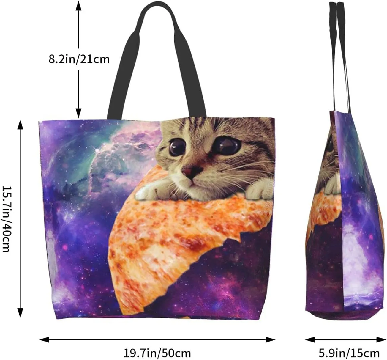Famame Canvas Tote Bag Large Women Casual Shoulder Bag Handbag Reusable Multipurpose Shopping Grocery Bag For Outdoors…