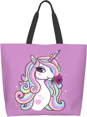 Famame Canvas Tote Bag Large Women Casual Shoulder Bag Handbag Reusable Multipurpose Shopping Grocery Bag For Outdoors…