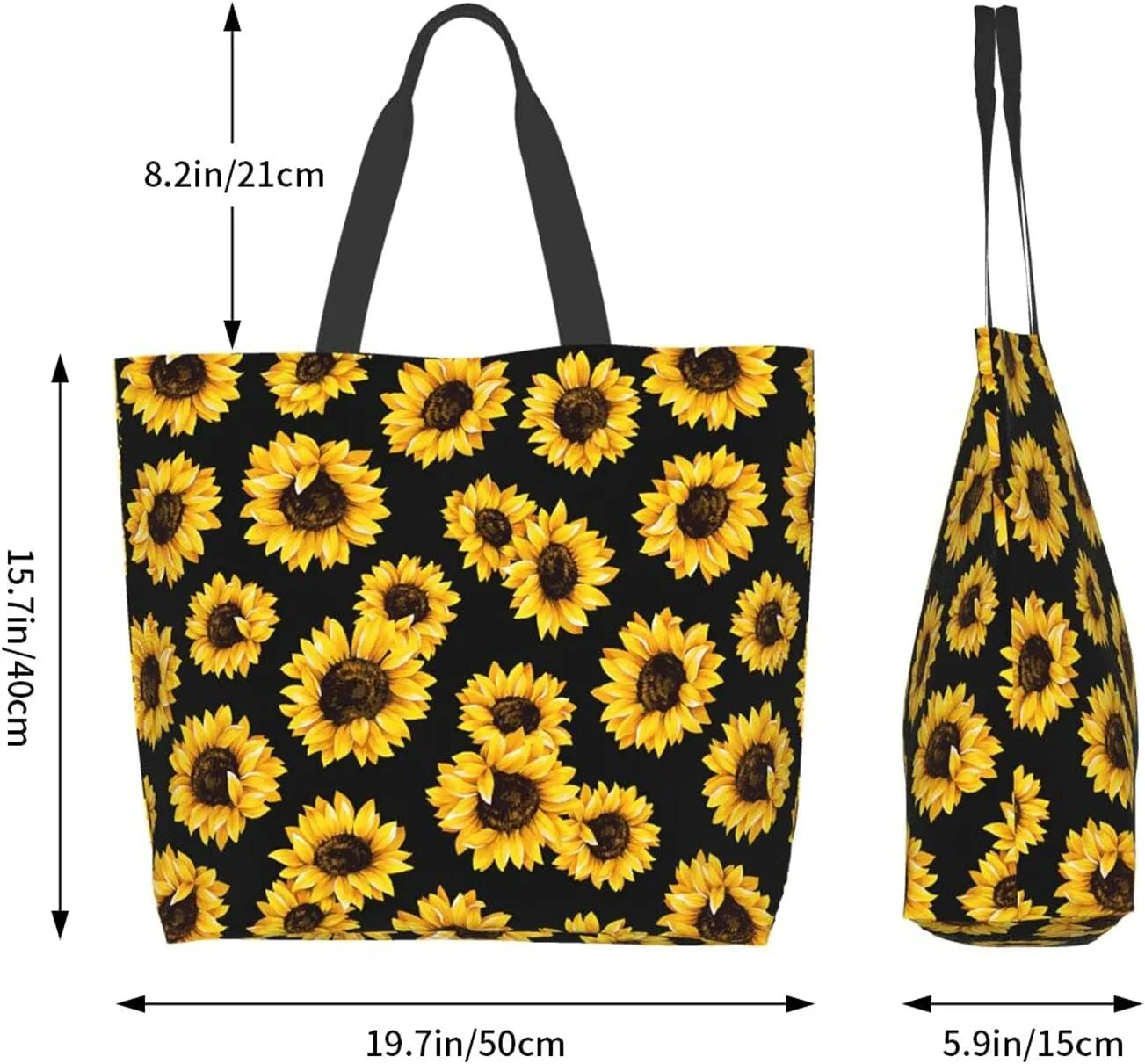 Famame Canvas Tote Bag Large Women Casual Shoulder Bag Handbag Reusable Multipurpose Shopping Grocery Bag For Outdoors…