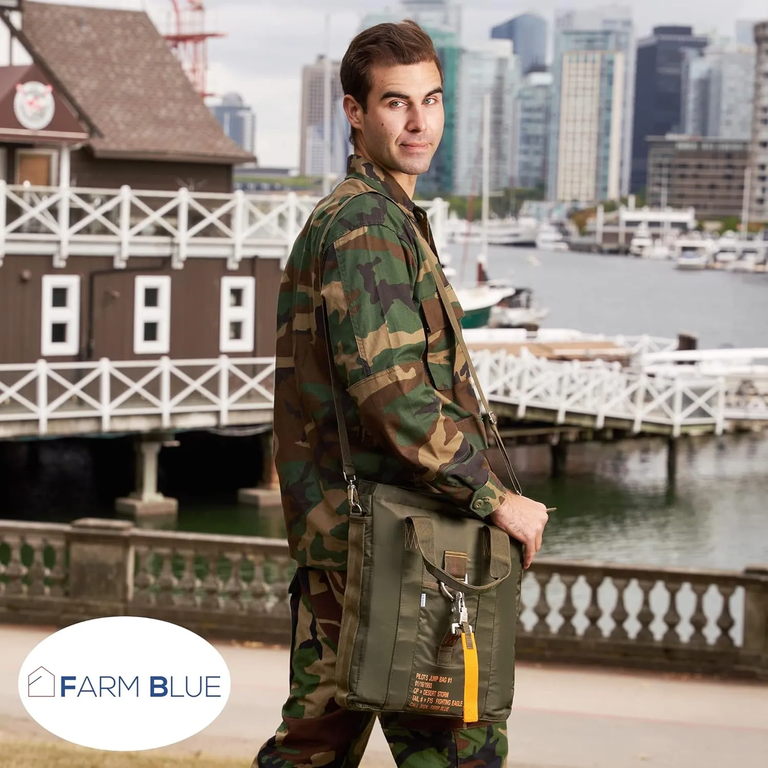 Farm Blue Tactical Flight Bag – Aviators Parachute Pilot Helmet Bag - Military Style