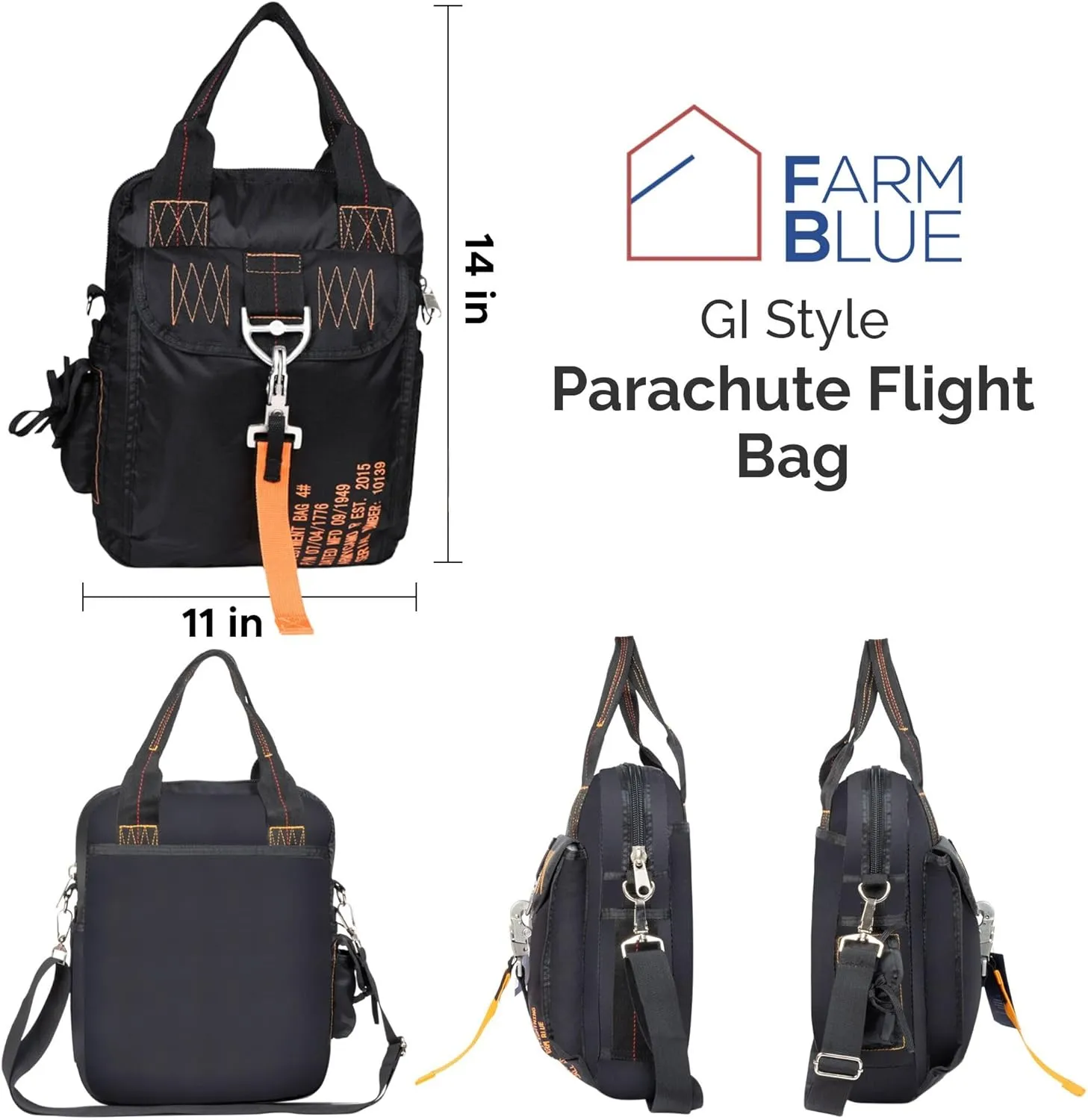 Farm Blue Tactical Flight Bag – Aviators Parachute Pilot Helmet Bag - Military Style