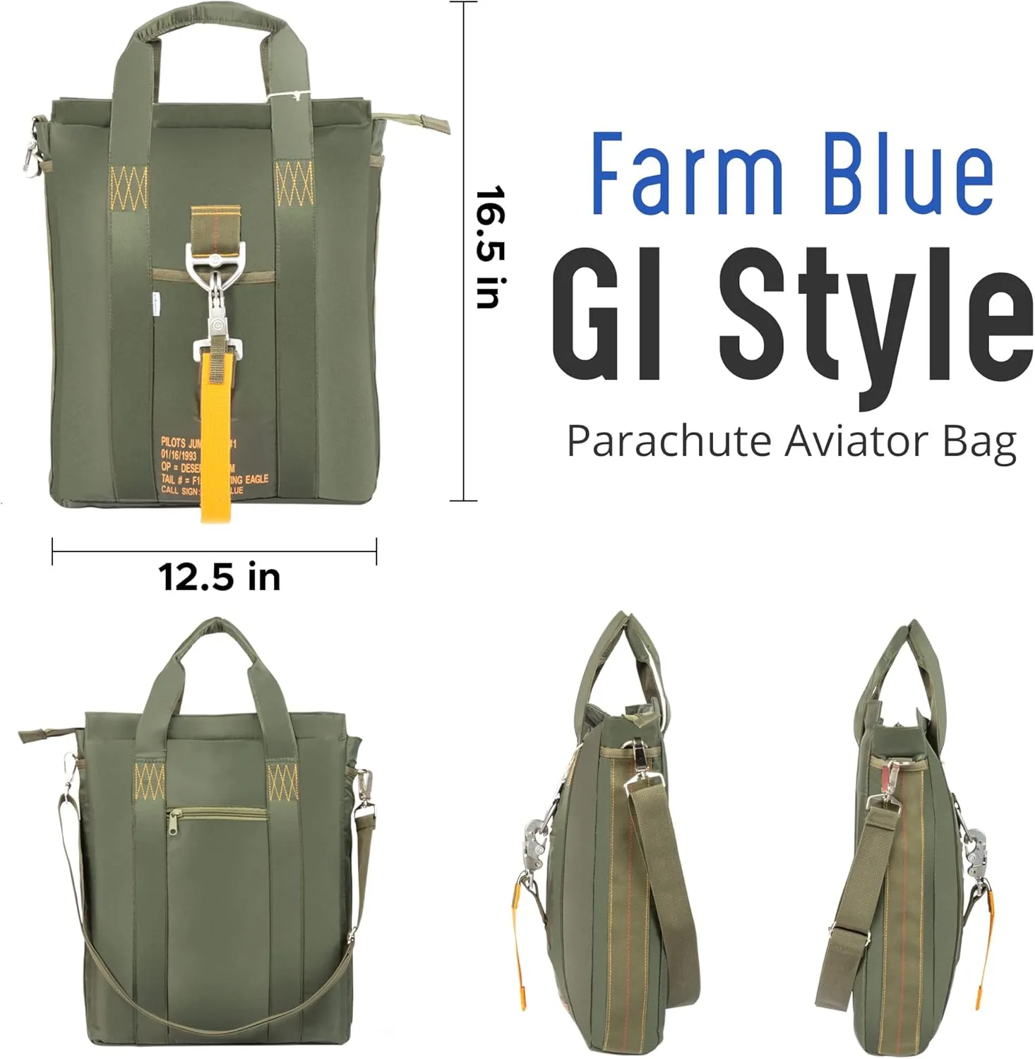Farm Blue Tactical Flight Bag – Aviators Parachute Pilot Helmet Bag - Military Style