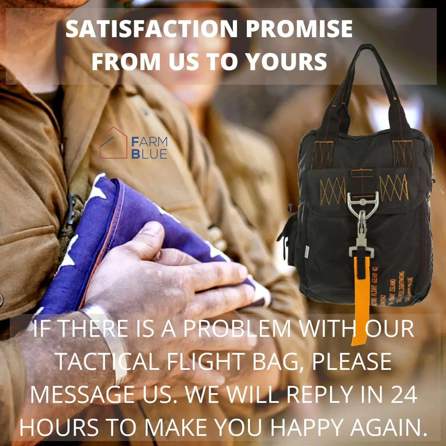 Farm Blue Tactical Flight Bag – Aviators Parachute Pilot Helmet Bag - Military Style