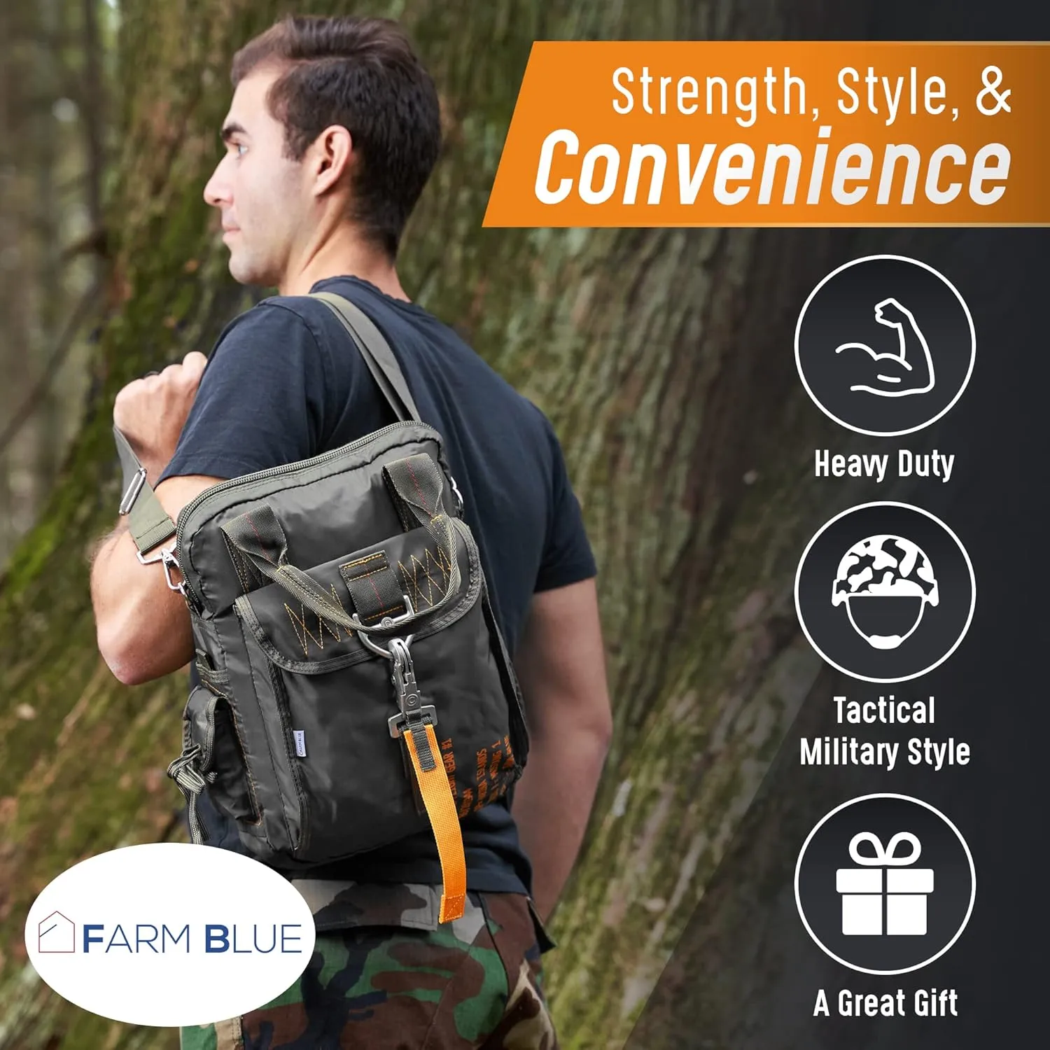 Farm Blue Tactical Flight Bag – Aviators Parachute Pilot Helmet Bag - Military Style
