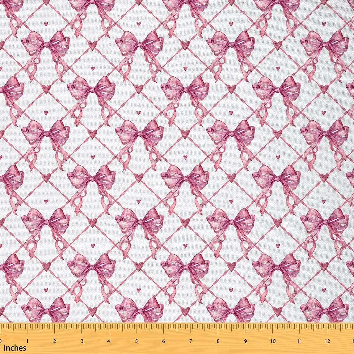 Feelyou Bow Fabric by The Yard 2 Yard Girls Bow Waterproof Outdoor Fabric for Chairs Girls Teens For Teens Decor Cute Bowknot Upholstery Fabric for Chairs Kawaii Pink Reupholstery Fabric Decor Bedroom