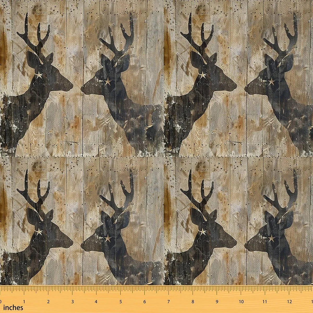 Feelyou Deer Fabric by The Yard 1 Yard, Boys Deer Upholstery Fabric for Chairs for Kids Cute Dear Fabric by The Yard, Camo Deer Fabric for Home DIY Projects