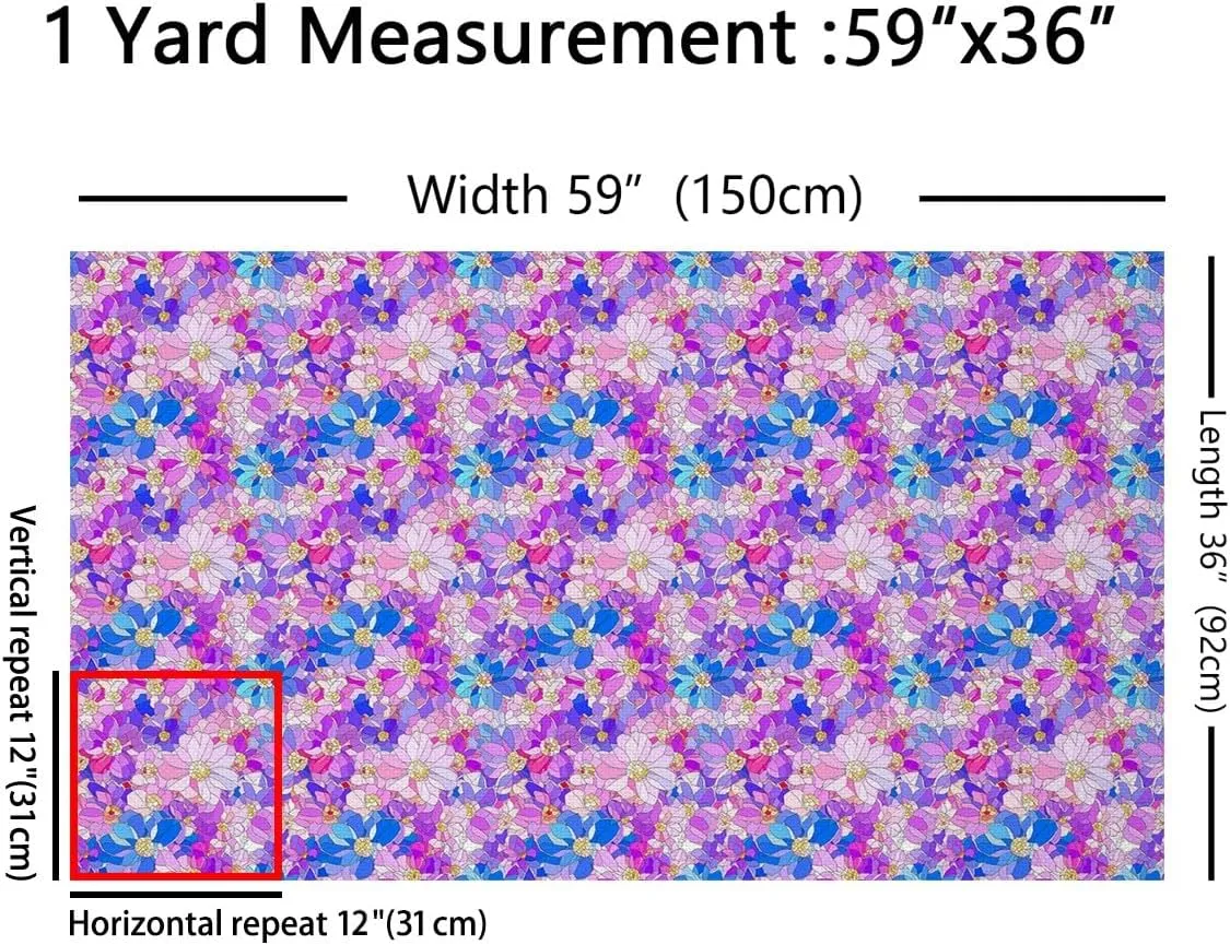 Feelyou Floral Fabric by The Yard Kids 2 Yard Botanical Floral Printed Upholstery Fabric for Chairs Adults Natural Theme Waterproof Outdoor Fabric Garden Reupholstery Fabric Decor Room Decor