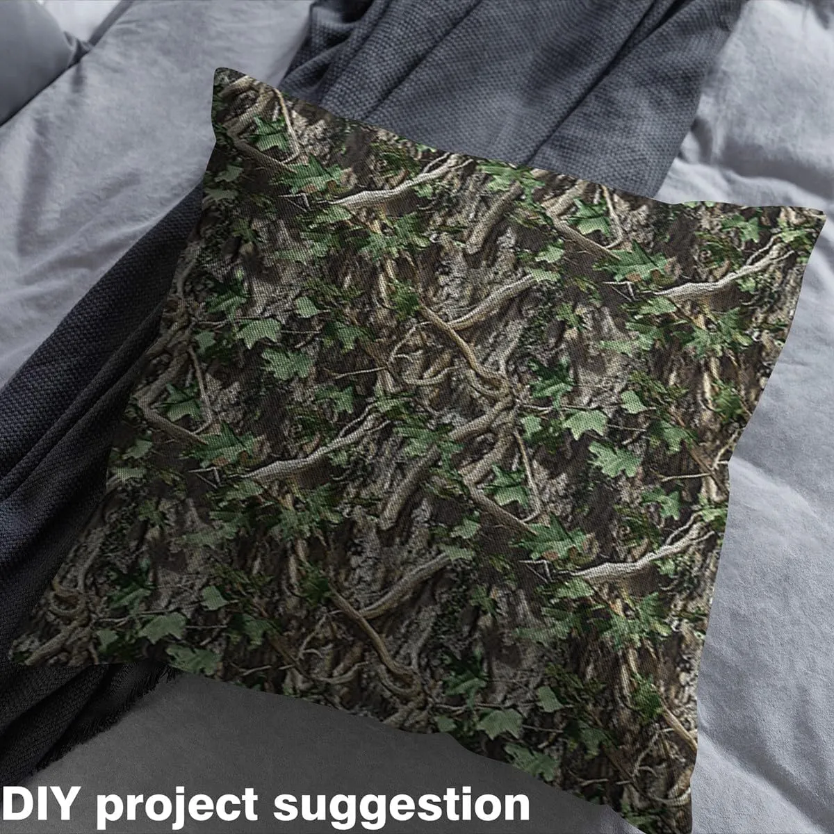 Feelyou Green Camouflage Upholstery Fabric for Chairs Tree Branches Fabric by The Yard Camo Military Style Tree Botanic Decorative Waterproof Outdoor Fabric 2 Yards Nature Theme Outdoor Fabric