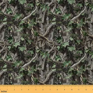 Feelyou Green Camouflage Upholstery Fabric for Chairs Tree Branches Fabric by The Yard Camo Military Style Tree Botanic Decorative Waterproof Outdoor Fabric 2 Yards Nature Theme Outdoor Fabric