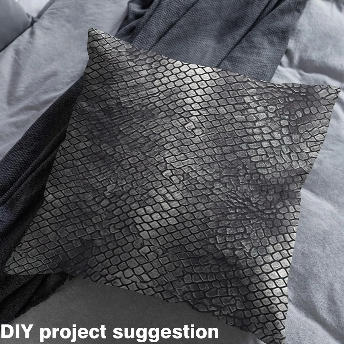 Feelyou Snake Print Fabric by The Yard 3 Yards Kids Snake Skin Texture Pattern Decorative Waterproof Outdoor Fabric Luxurious Silver Upholstery Fabric for Chairs Outdoor Fabric （No Real Fur）