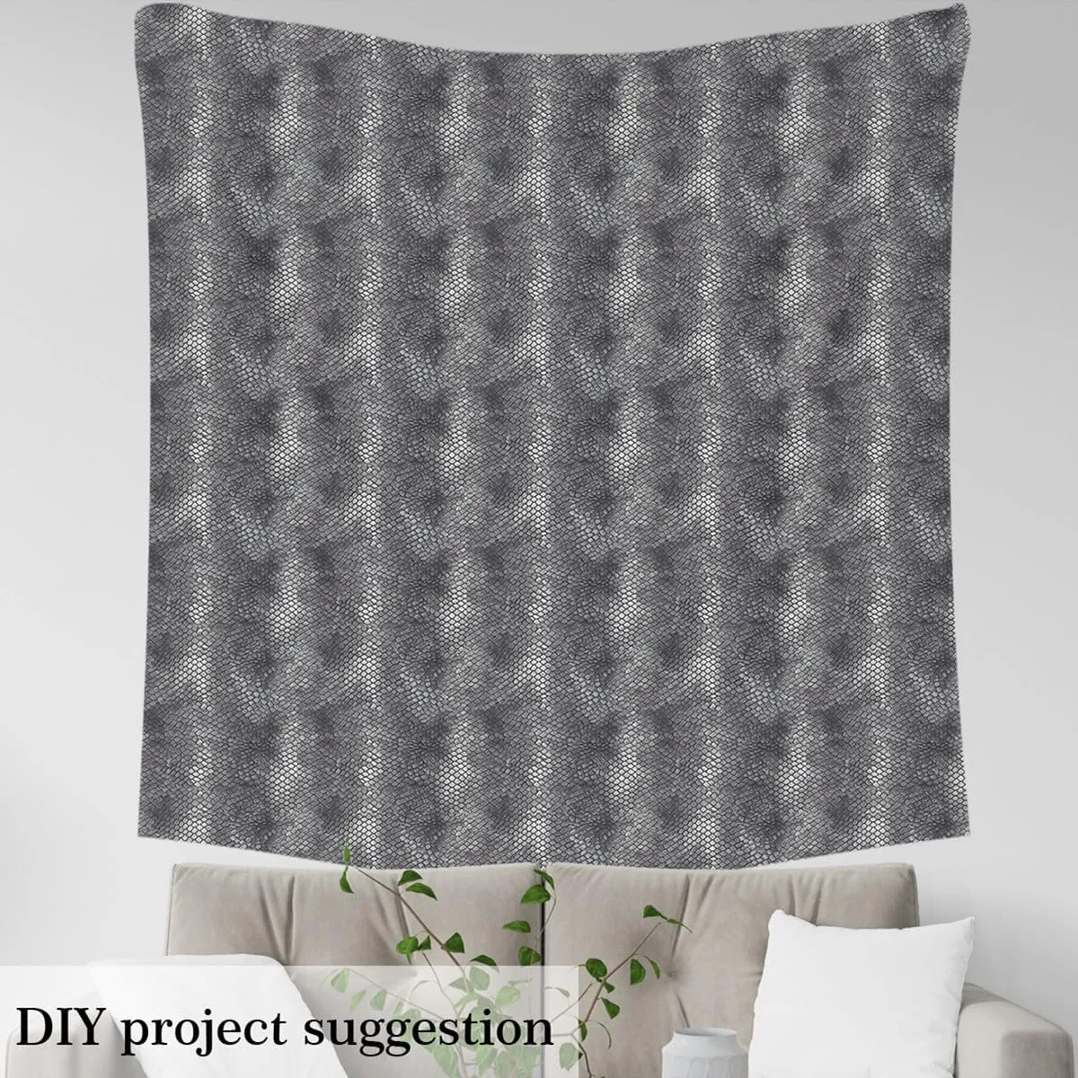 Feelyou Snake Print Fabric by The Yard 3 Yards Kids Snake Skin Texture Pattern Decorative Waterproof Outdoor Fabric Luxurious Silver Upholstery Fabric for Chairs Outdoor Fabric （No Real Fur）