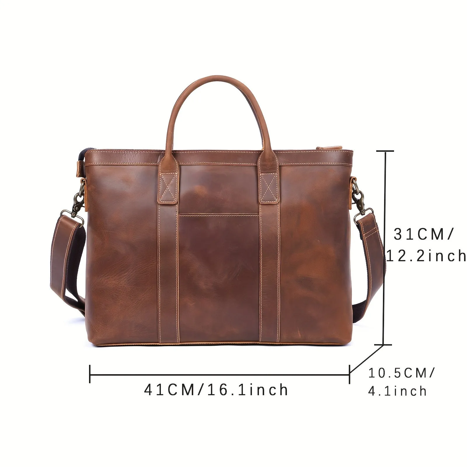Felix | Vintage Leather Crossbody Travel Laptop Messenger Bag