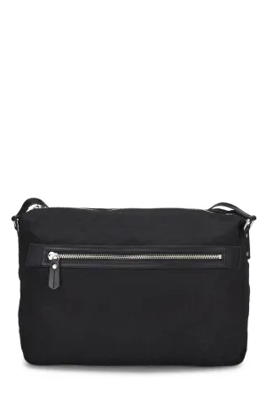 Fendi,  Black Zucchino Nylon Messenger Bag, Black