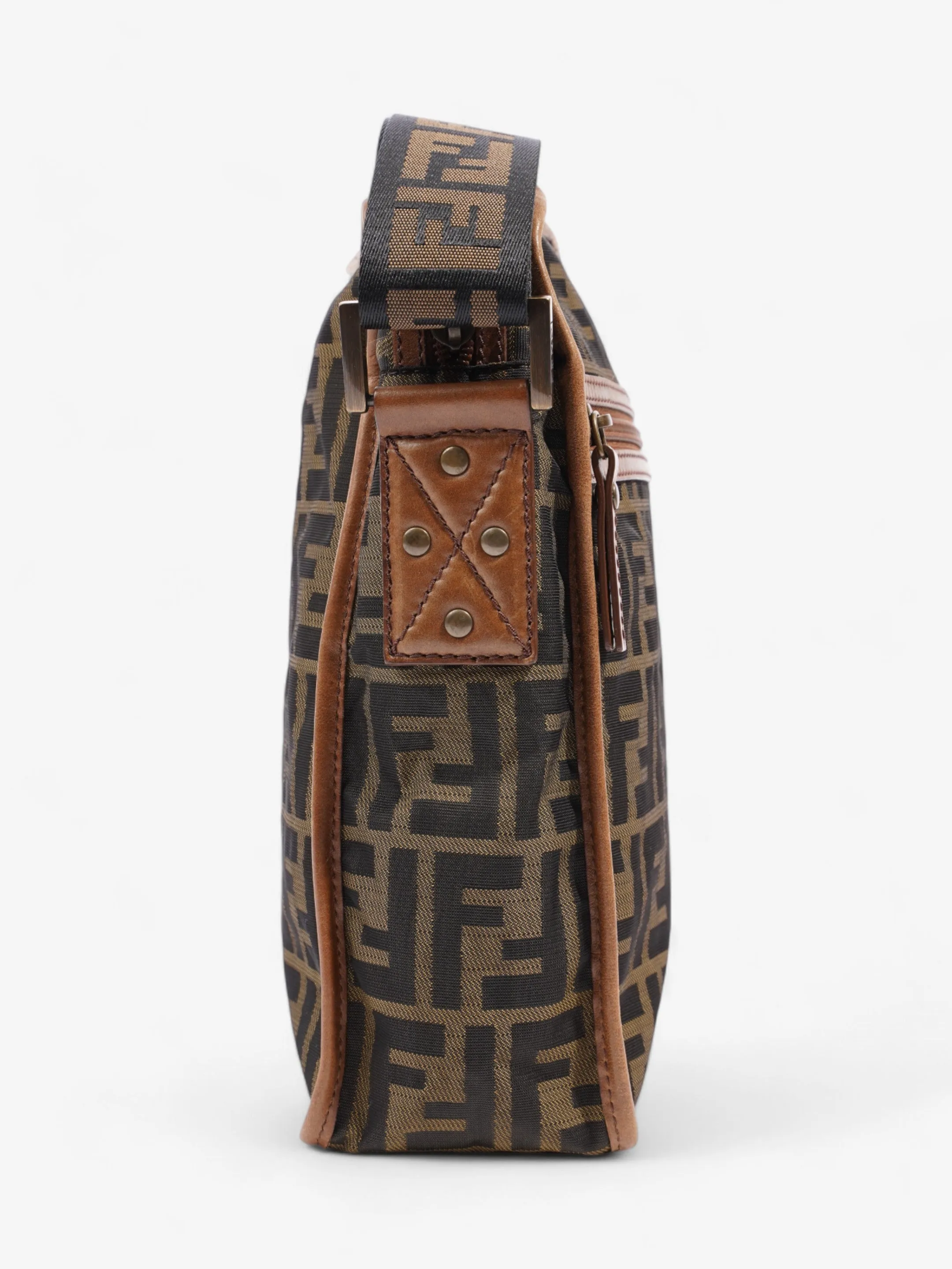 Fendi Messenger Bag Monogram Coated Canvas
