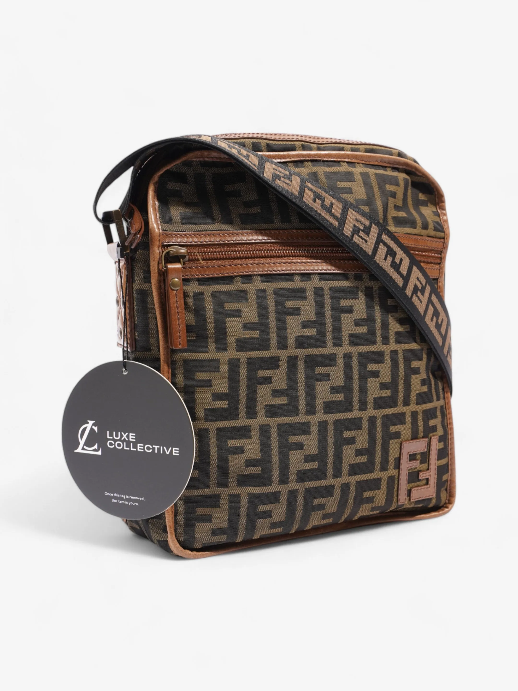 Fendi Messenger Bag Monogram Coated Canvas