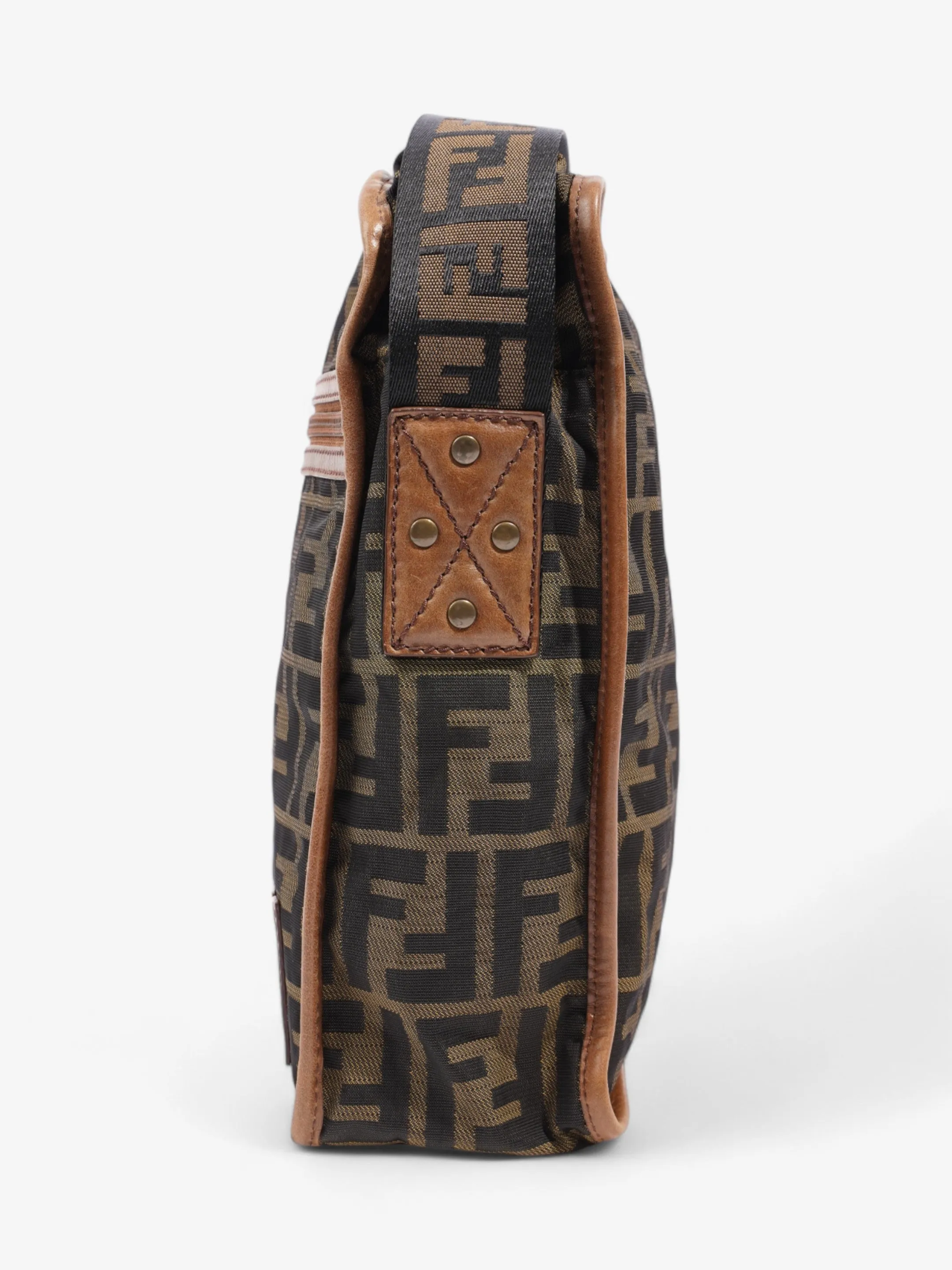 Fendi Messenger Bag Monogram Coated Canvas