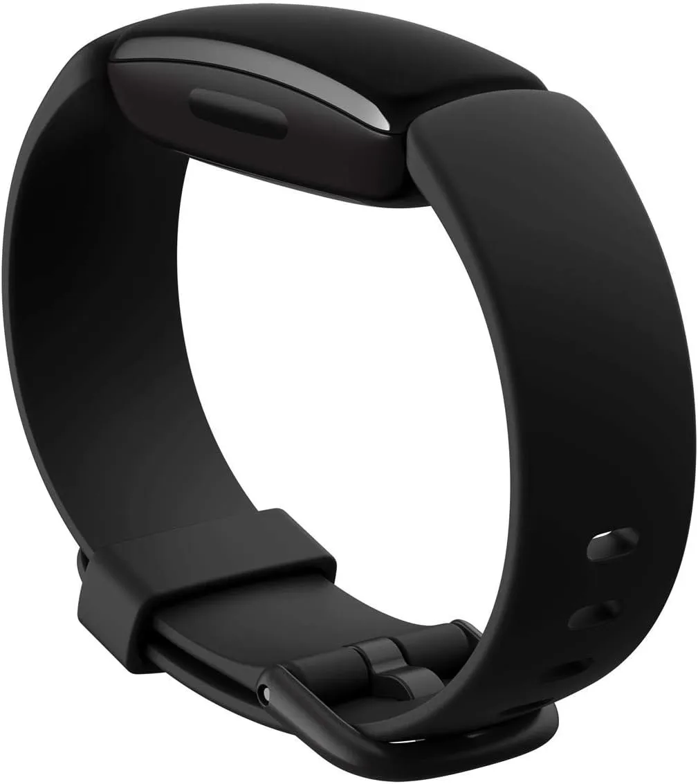 Fitbit Inspire 2 Health & Fitness Tracker with a Free 1-Year Fitbit Premium Trial, 24/7 Heart Rate, Black/Black, One Size (S & L Bands Included)