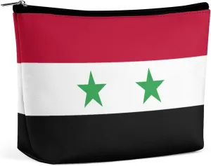 Flag of Syria Portable Travel Storage Cosmetic Bag,large Capacity Wash Bag One Size