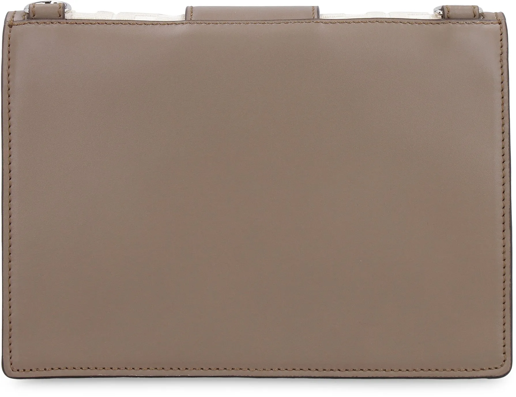 Flat Baguette leather messenger bag