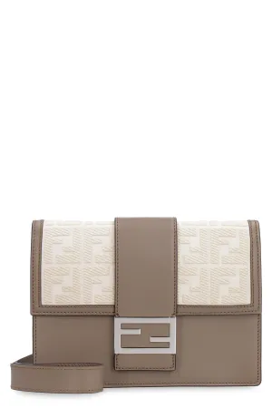 Flat Baguette leather messenger bag