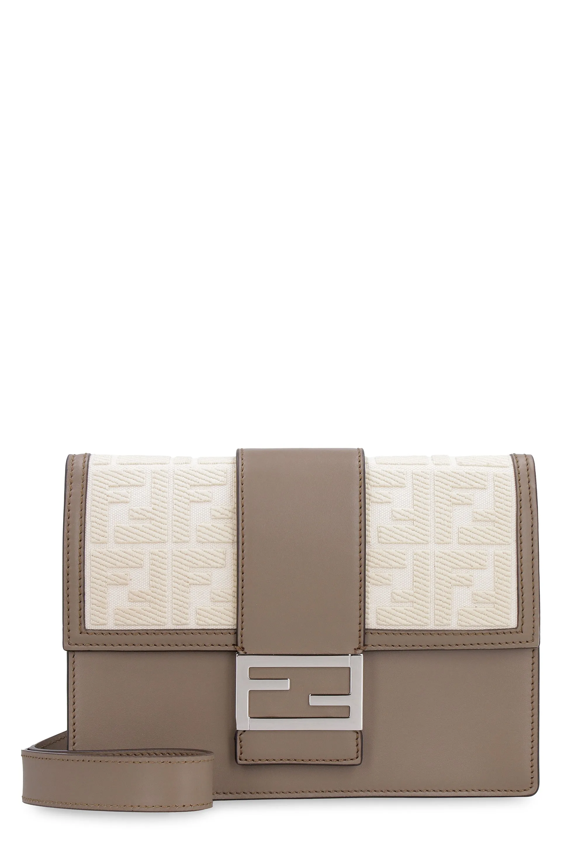 Flat Baguette leather messenger bag