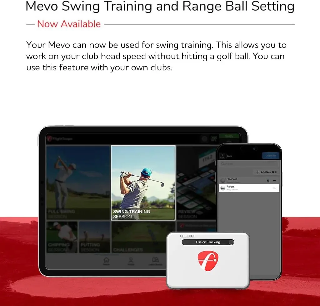 FlightScope Mevo  GPS Launch Monitor and Golf Simulator | 20  Swing Data Parameters with Multicam, 12 E6 Courses, 17 Practice Ranges and Games - for Indoor & Outdoor Use | Works with iOS and PC