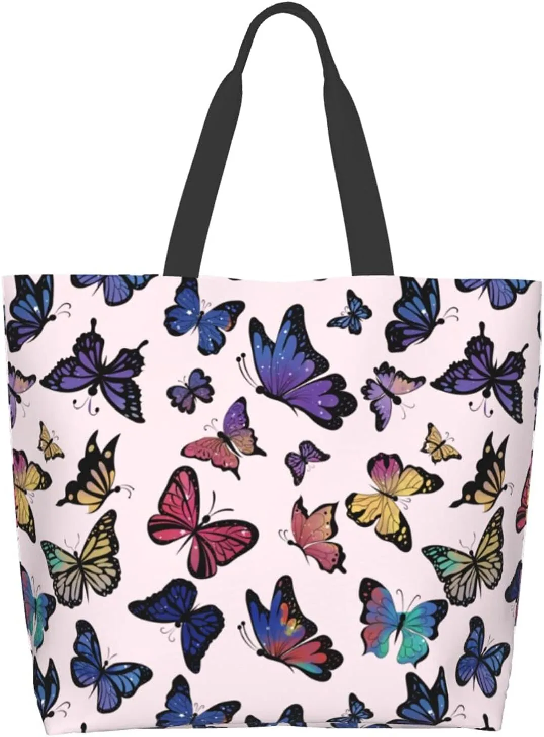 Flower Sugar Skull Tote Bags Reusable Women Shoulder Travel Beach Bag Shopping Work Daily