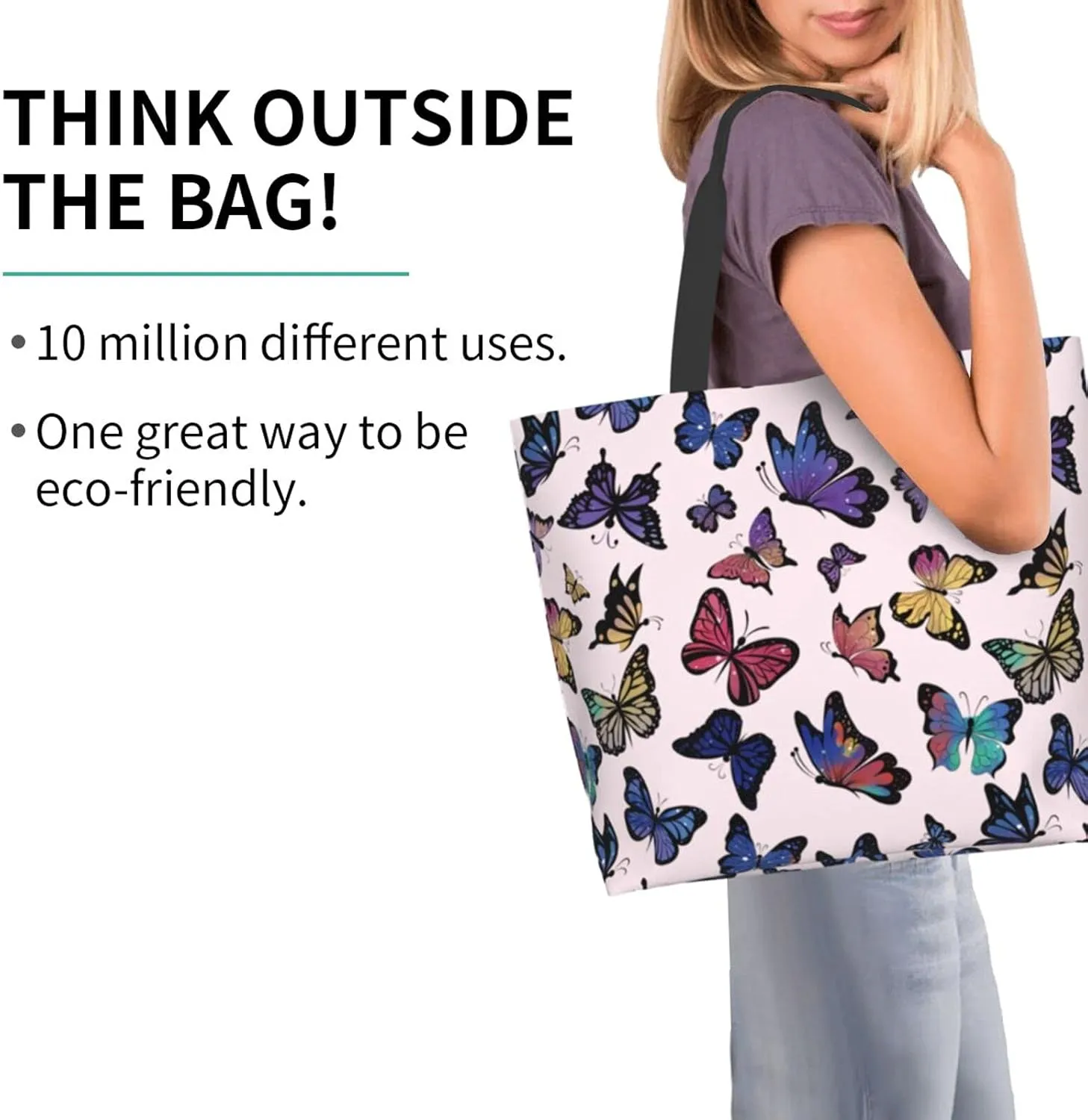 Flower Sugar Skull Tote Bags Reusable Women Shoulder Travel Beach Bag Shopping Work Daily
