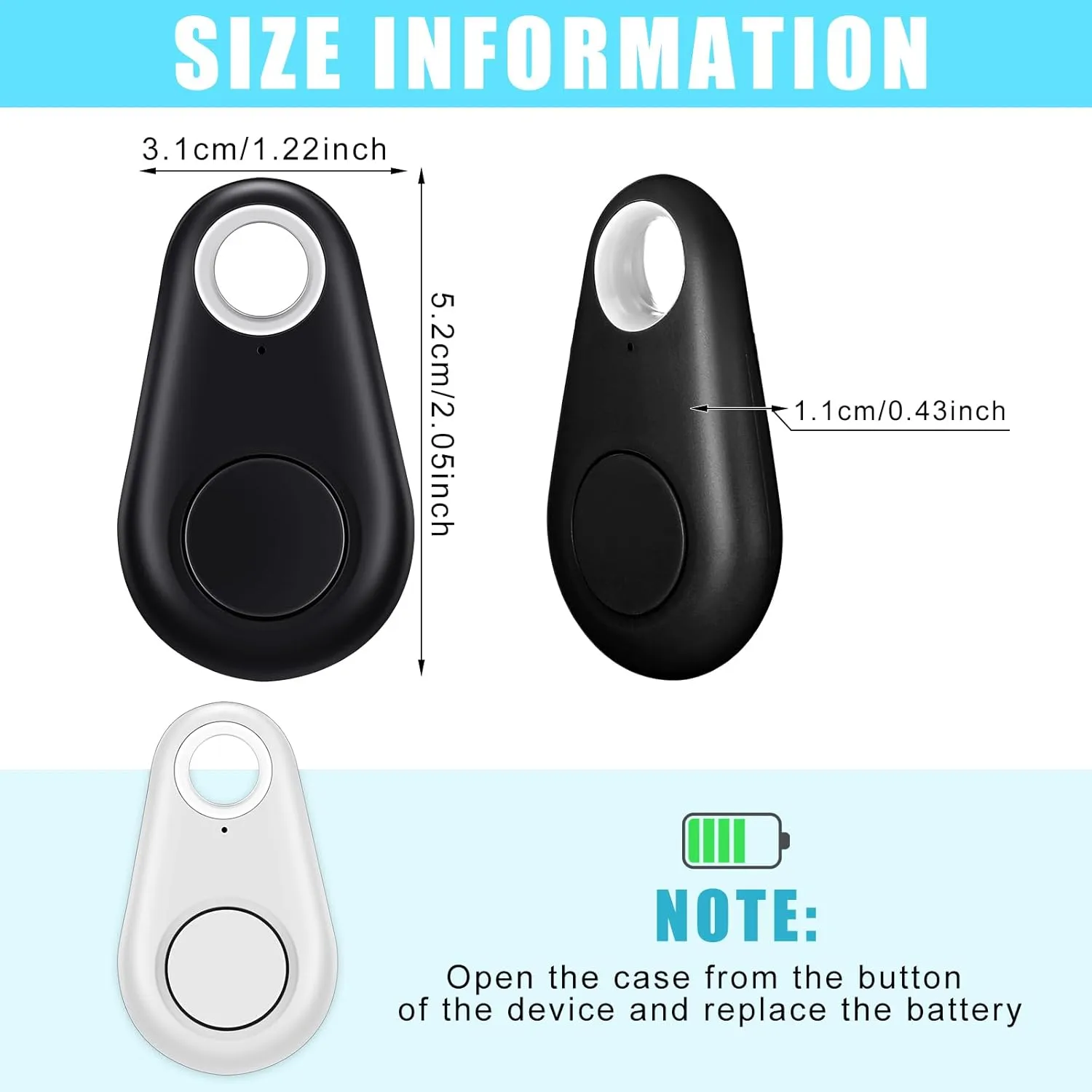 Flutesan 8 Packs Portable GPS Tracking Mobile Tracking Anti Loss Smart Device Key Finder Locator GPS Tracker Device for Pets Dog Cat Wallet Keychain Luggage, Alarm Reminder(Black, White, Gray)