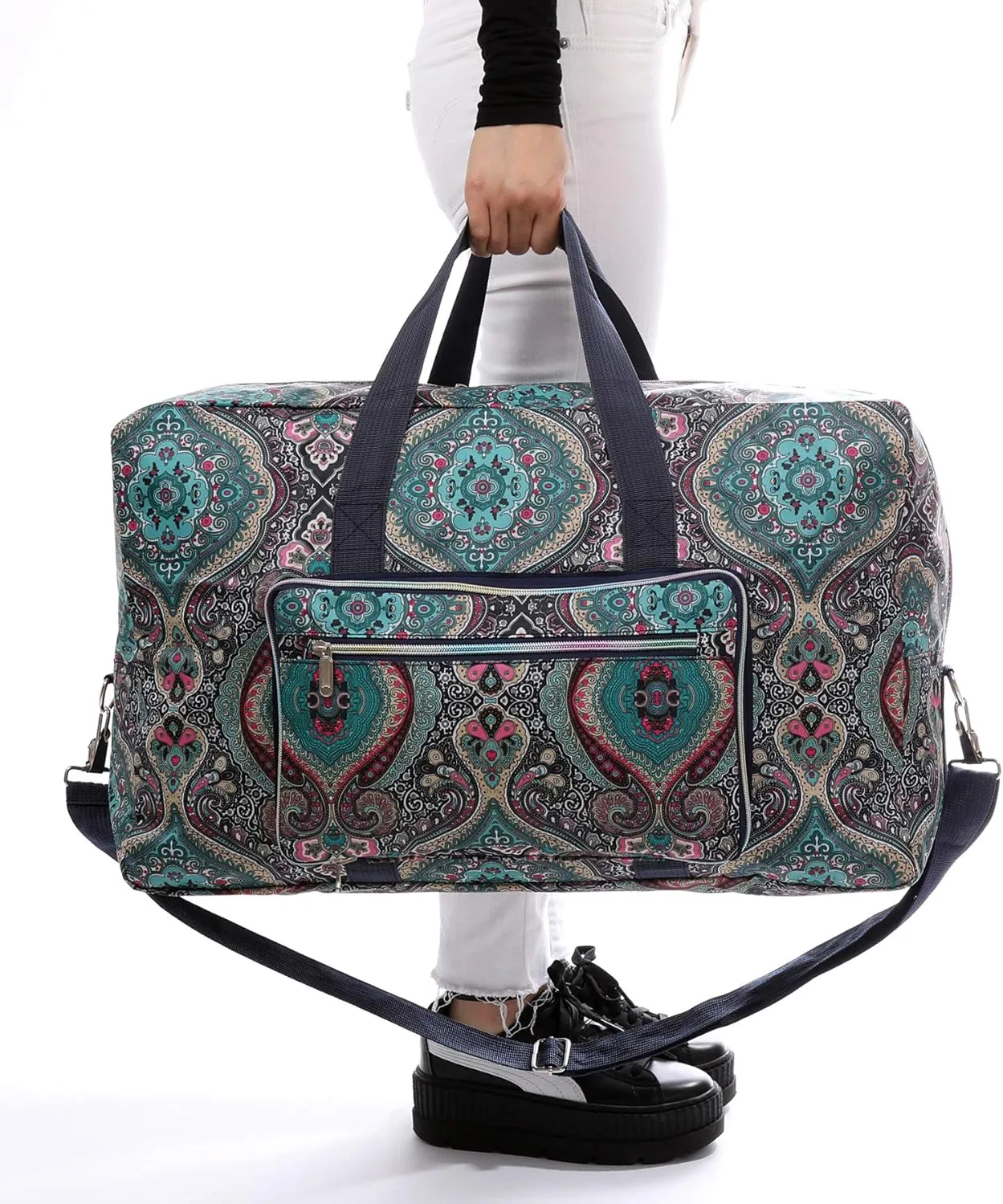 Foldable Large Travel Duffle Bag Waterproof Cute Overnight Carryon Weekender Bag for Women Girl