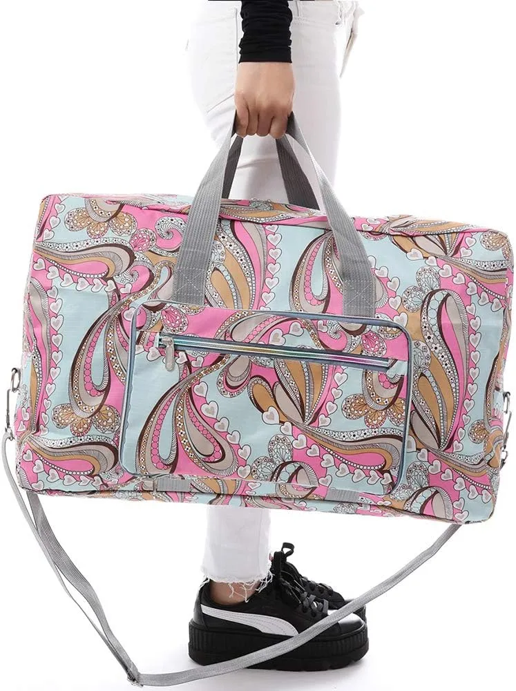 Foldable Large Travel Duffle Bag Waterproof Cute Overnight Carryon Weekender Bag for Women Girl