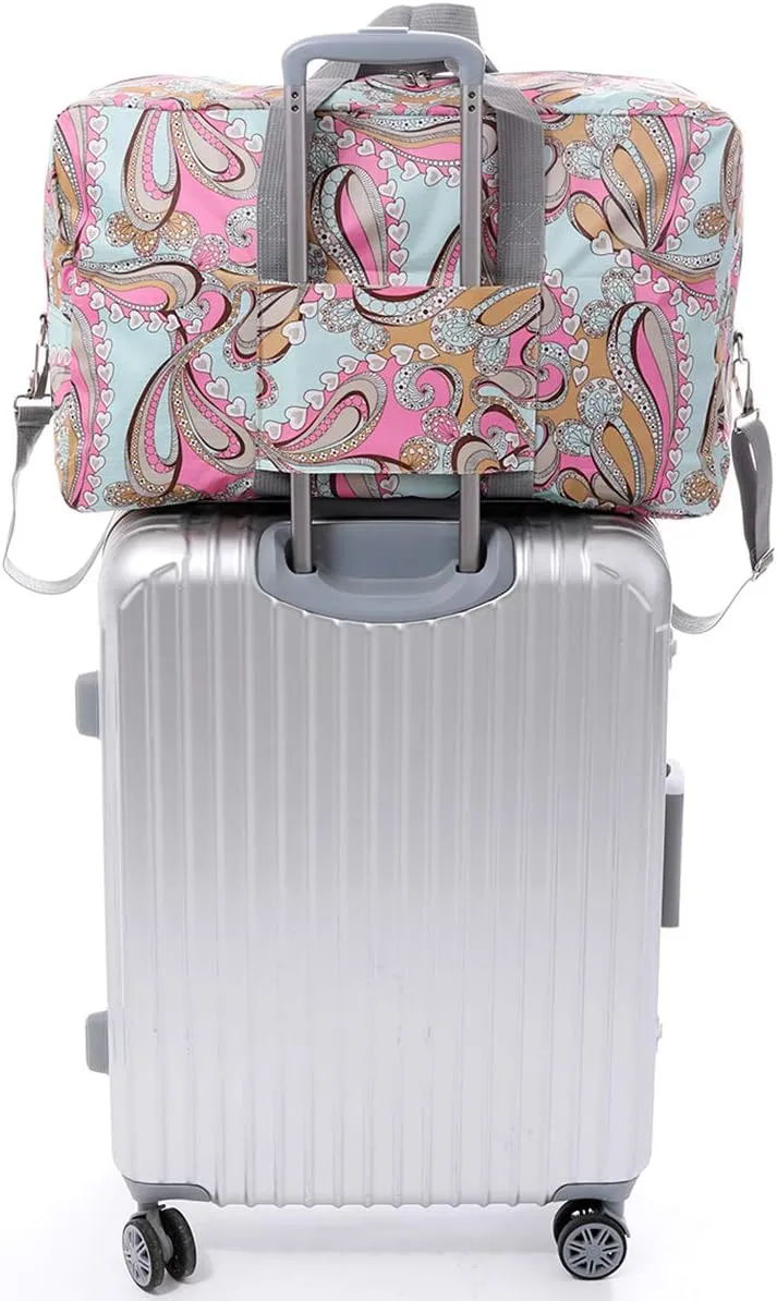 Foldable Large Travel Duffle Bag Waterproof Cute Overnight Carryon Weekender Bag for Women Girl