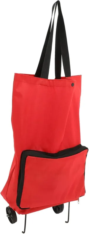 Foldable Rolling Tote Bag with Wheels Grocery Cart for Stylish Design for Shopping and Storage Lightweight and Convenient