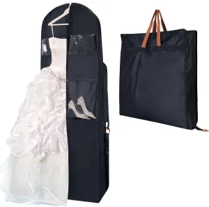 Foleto 72" Travel Garment Bag Wedding Dress Garment Bag with 12”Gusseted and Accessory Pockets,suit bag travel suitable for suits, wedding dresses, tuxedos, dresses