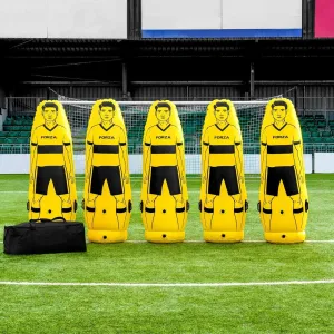 FORZA Pro Soccer Air Mannequin (Junior & Senior) | Inflatable Soccer Free Kick Training Dummies | Pack of 1, 3 or 5 Soccer Dummy Wall | Optional Carry Bag