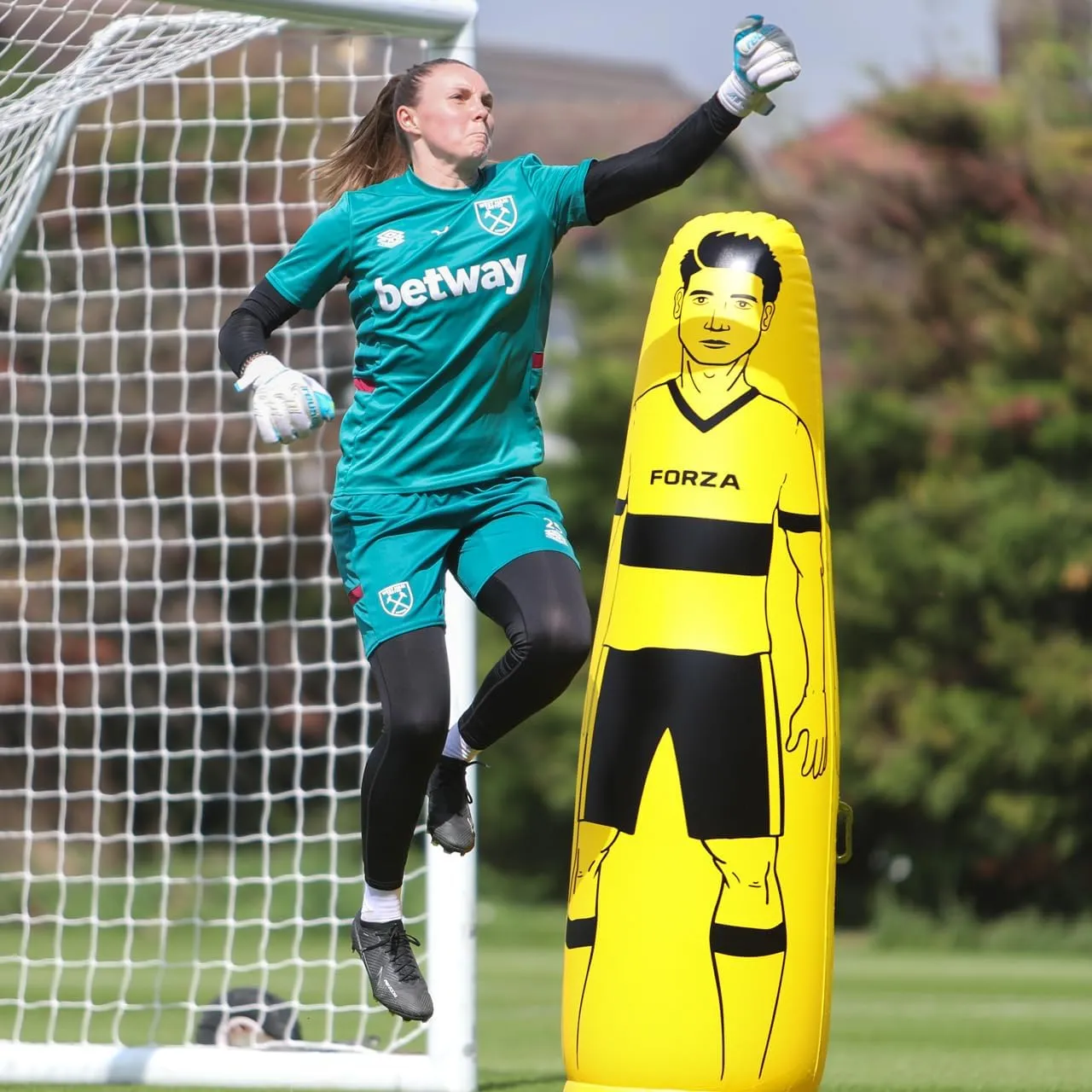 FORZA Pro Soccer Air Mannequin (Junior & Senior) | Inflatable Soccer Free Kick Training Dummies | Pack of 1, 3 or 5 Soccer Dummy Wall | Optional Carry Bag