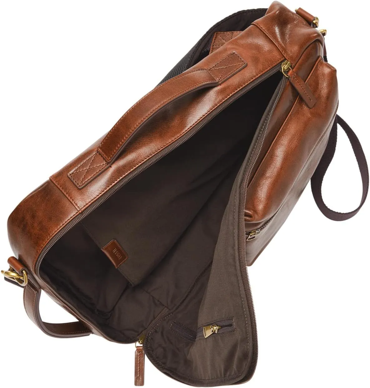 Fossil Men's Buckner Fabric Small Convertible Travel Backpack and Briefcase Messenger Bag, Black, (Model: MBG9475001)
