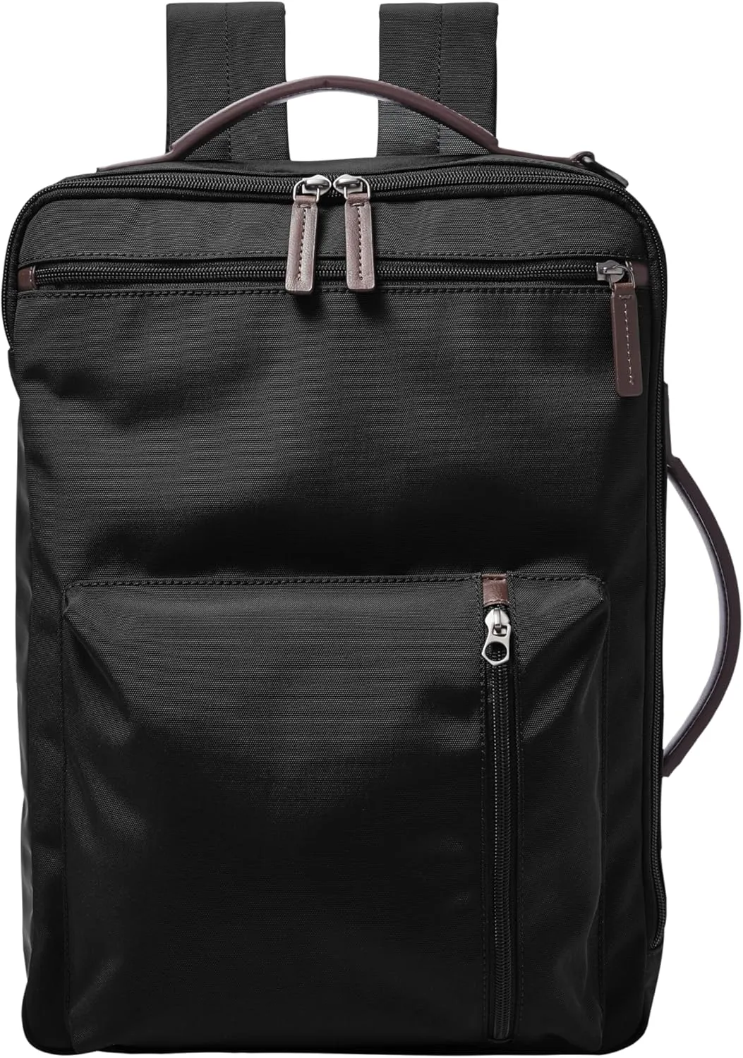 Fossil Men's Buckner Fabric Small Convertible Travel Backpack and Briefcase Messenger Bag, Black, (Model: MBG9475001)