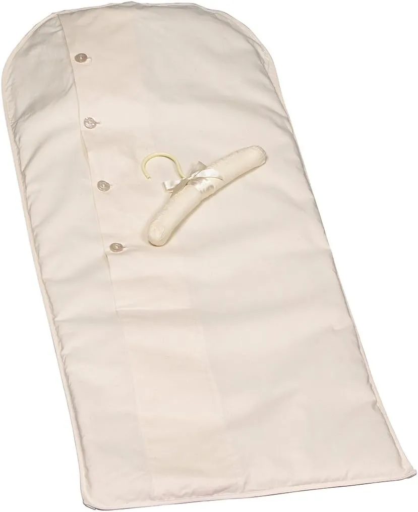 Foster-Stephens Acid-Free Muslin Child Garment Bag Kit | Closet Storage for Baby, Kids Clothes | Small Hanging Garment Bags | 48” Length