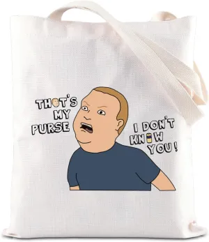 FOTAP King Hill Quote Gift TV Series Fans Cosmetic Bag King Hill Cartoon Cosmetic Bag Bobby Character Inspired Gift (My Purse tote)