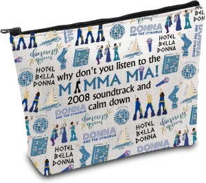 FOTAP Mamma Music Inspired Gift Mamma Cosmetic Bag Mamma Merch Mamma Quote Bag Musical Theater Gift (MAMMA M-IA)