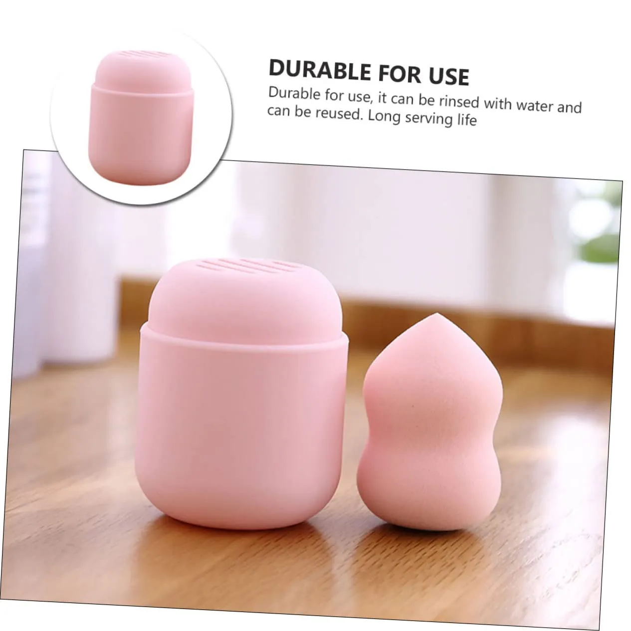 FRCOLOR 3pcs Cosmetic Blender Case Silicone Makeup Sponge Holder Portable Puff Rack Travel Makeup Case