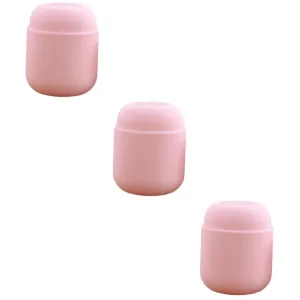 FRCOLOR 3pcs Cosmetic Blender Case Silicone Makeup Sponge Holder Portable Puff Rack Travel Makeup Case